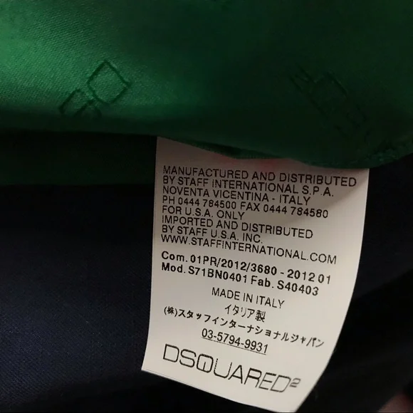 Dsquared2 Men's Double Breasted Blazer Sport Coat US 38 IT 48 Firenze Navy